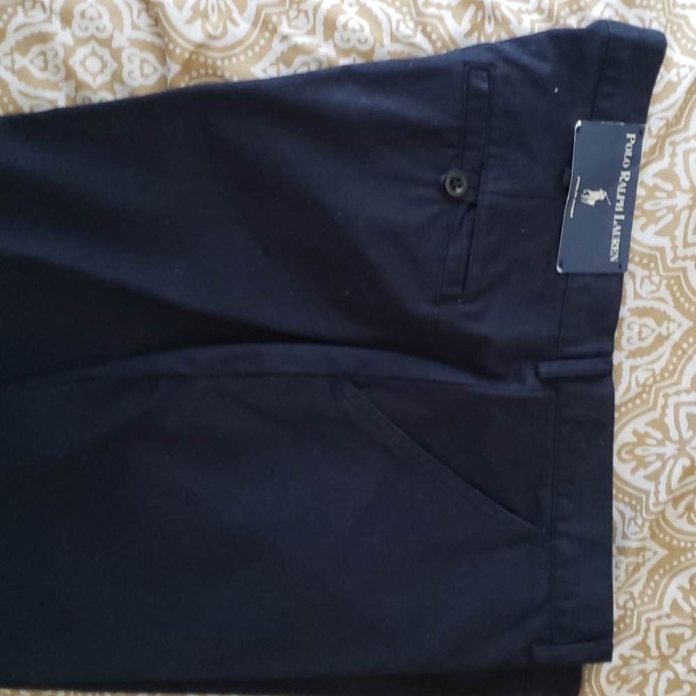 NWT Ralph Lauren Polo Navy Blue Slacks 36/30